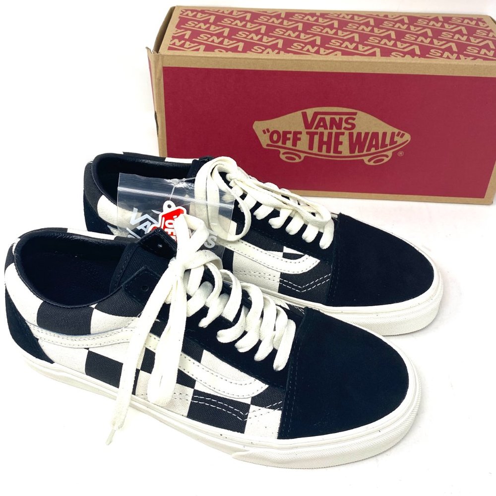 VANS Old Skool Oversize Checkerboard Black Canvas Shoes Women's Size VN0A5AO95WS - Picture 4 of 12